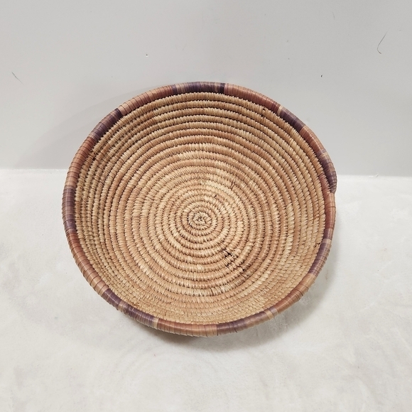 Other - Boho Natural Woven Coiled Reed Grass Handmade Wall Art Decor And Basket